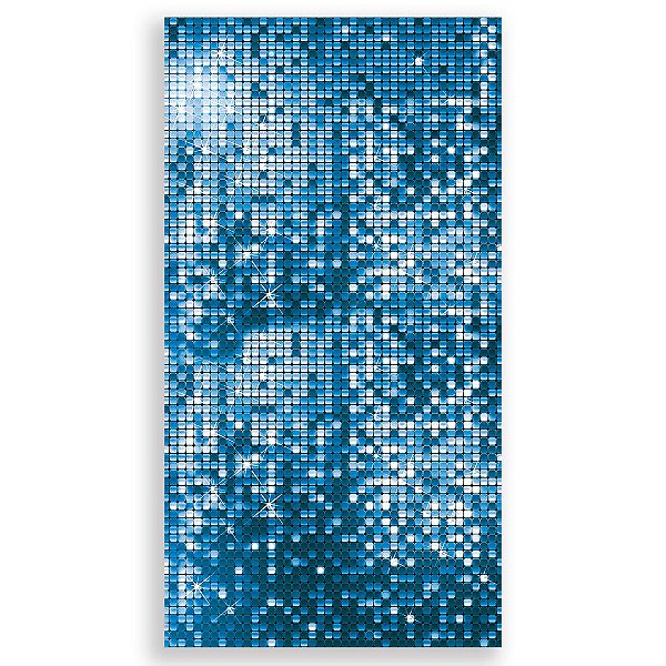 Faixa Lateral - Lantejoulas Azul - Sublimado 3D