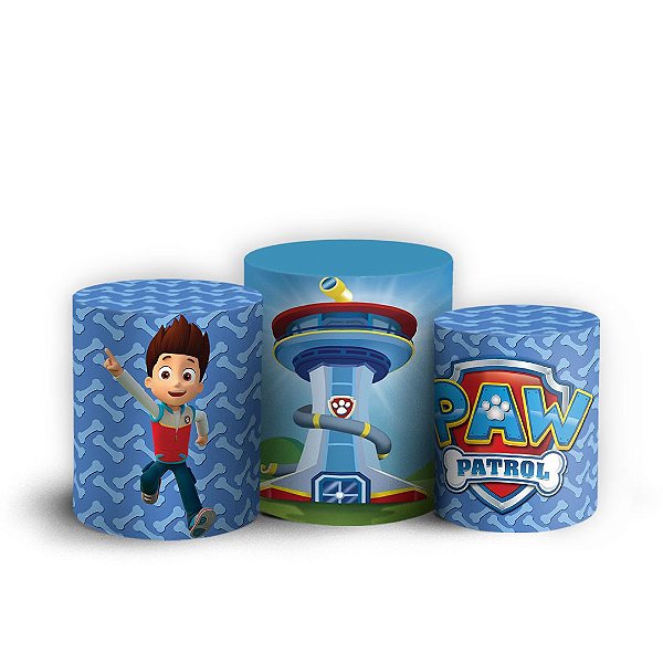 Trio Cilindro - Patrulha Canina - Sublimado 3D + Elástico