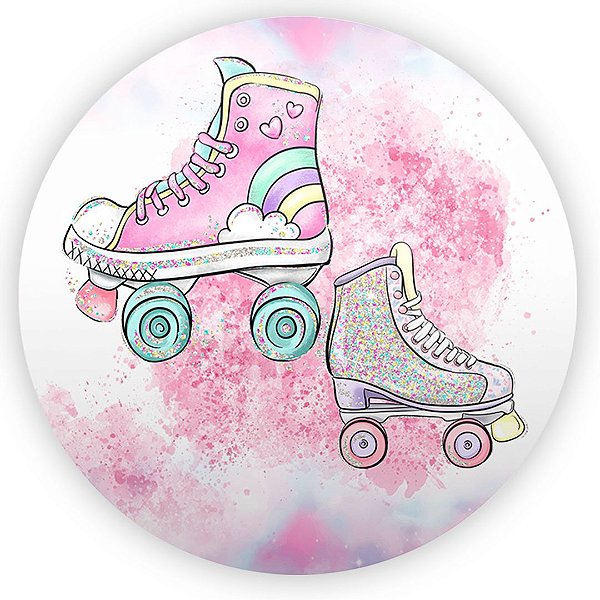 Painel Redondo - Patins - Sublimado 3D