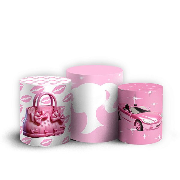 Trio Cilindro - Barbie - Sublimado 3D + Elástico