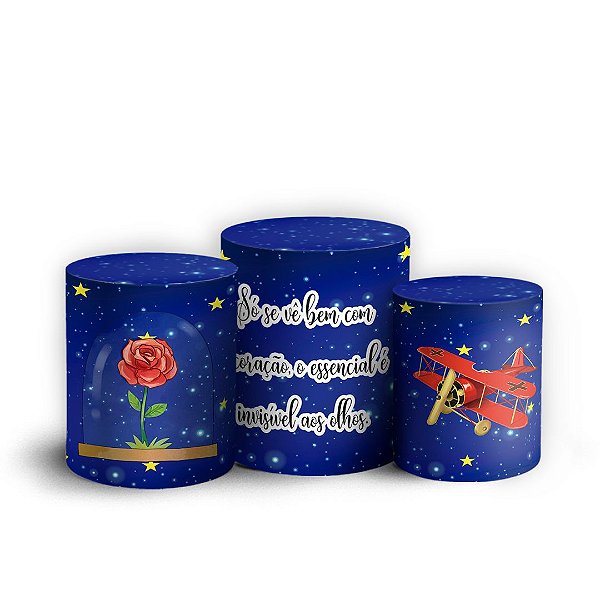 Trio Cilindro - Pequeno Principe - Sublimado 3D + Elástico