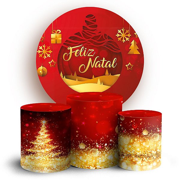 KIT Redondo e Trio - Natal - Sublimado 3D