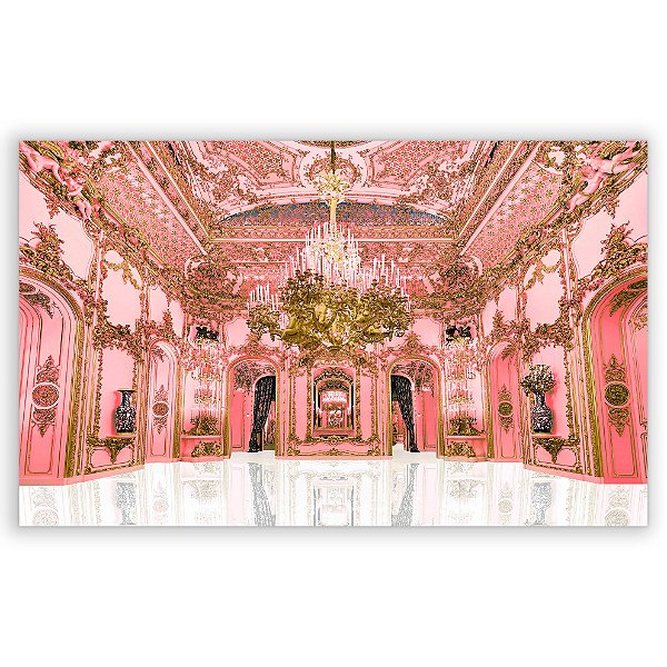 Painel Retangular - Fachada Castelo Rosa - Sublimado 3D