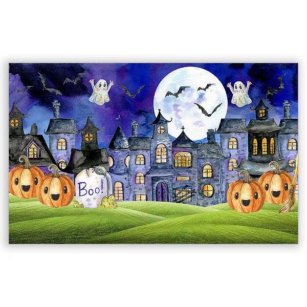 Painel Retangular - Dia Das Bruxas Halloween - Sublimado 3D