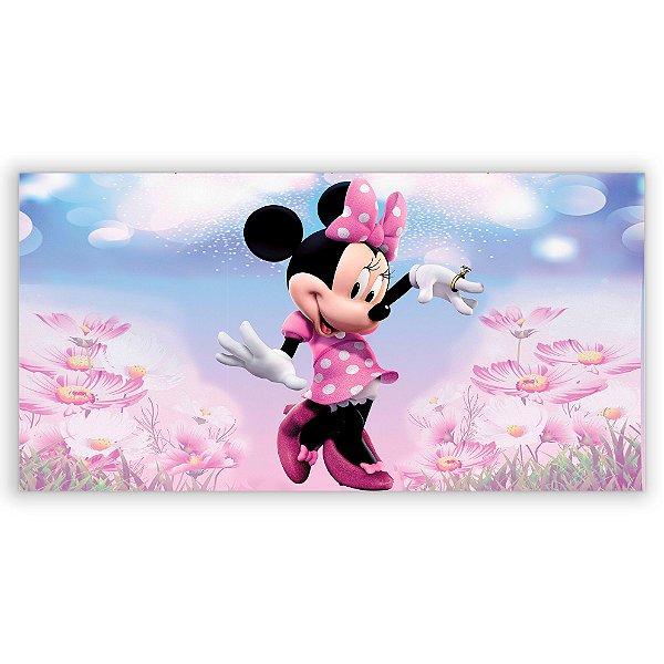Painel Retangular - Minnie Rosa - Sublimado 3D