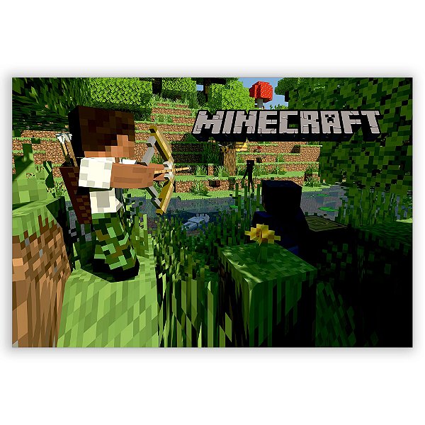 Painel Retangular - Minecraft - Sublimado 3D
