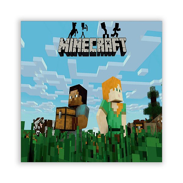 Painel Retangular - Minecraft - Sublimado 3D