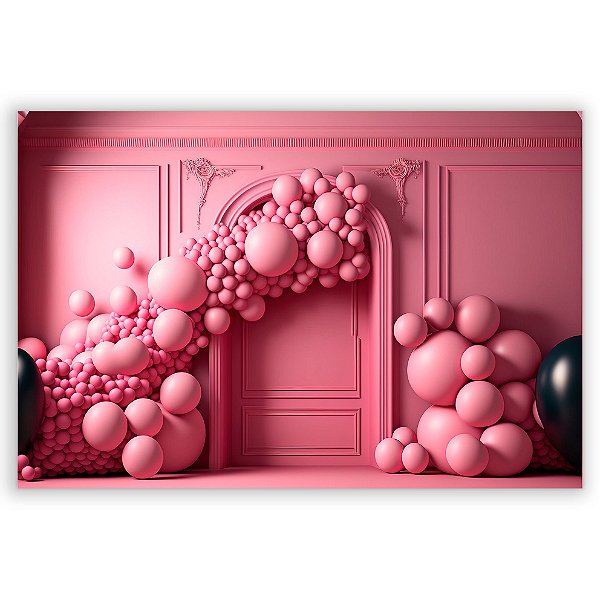 Painel Retangular - Fundo Fotografico Balao - Sublimado 3D