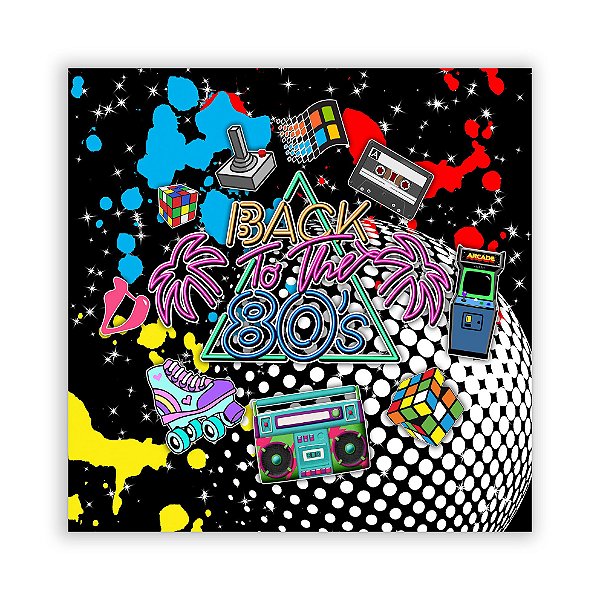 Painel Quadrado - Anos 80 - Sublimado 3D