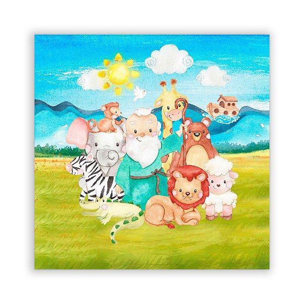Painel Quadrado - Arca de Noe - Sublimado 3D