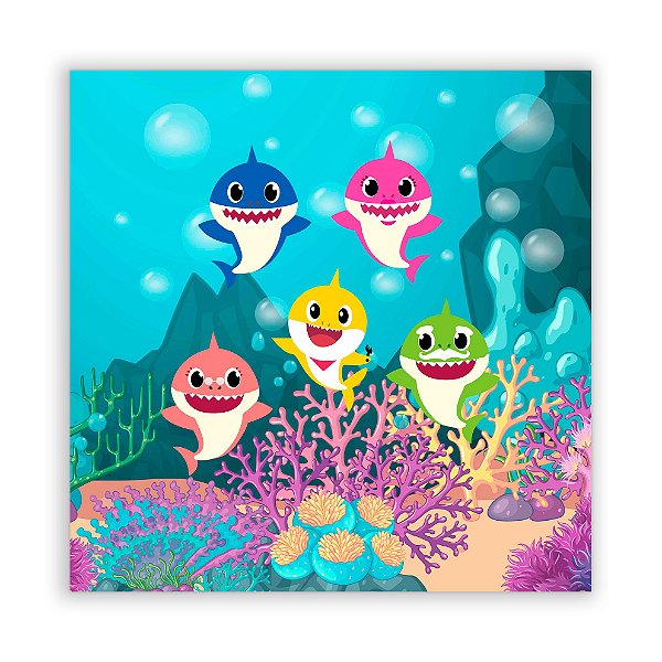 Painel Quadrado - Baby Shark - Sublimado 3D