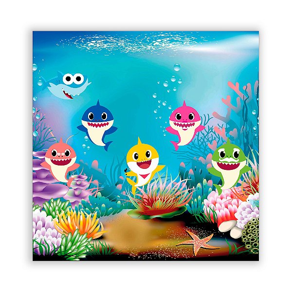 Painel Quadrado - Baby Shark - Sublimado 3D