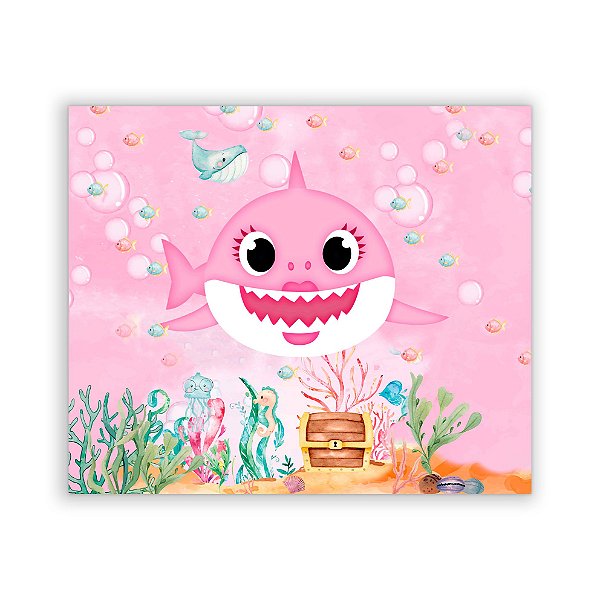 Painel Quadrado - Baby Shark - Sublimado 3D