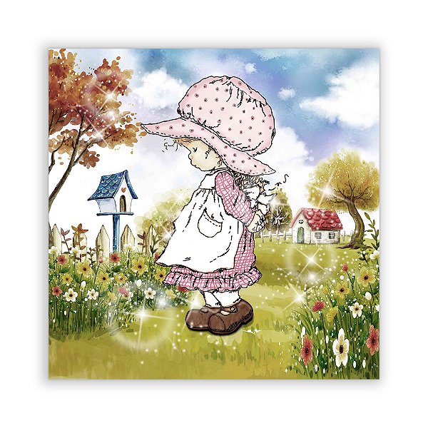 Painel Quadrado - Boneca Vintage - Sublimado 3D