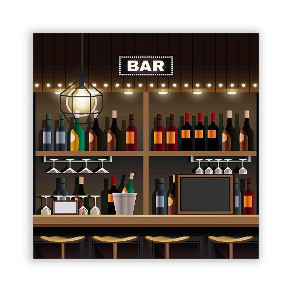 Painel Quadrado - Boteco - Sublimado 3D