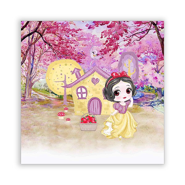Painel Quadrado - Branca de Neve - Sublimado 3D