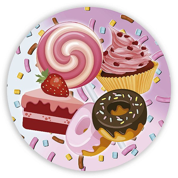 Painel de Mesa - Doces - Sublimado 3D