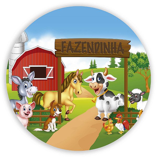 Painel de Mesa - Fazendinha - Sublimado 3D