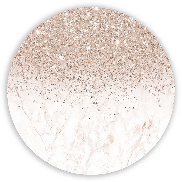Painel de Mesa - Glitter Rosé - Sublimado 3D