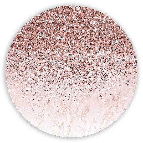 Painel de Mesa - Glitter Rosé - Sublimado 3D