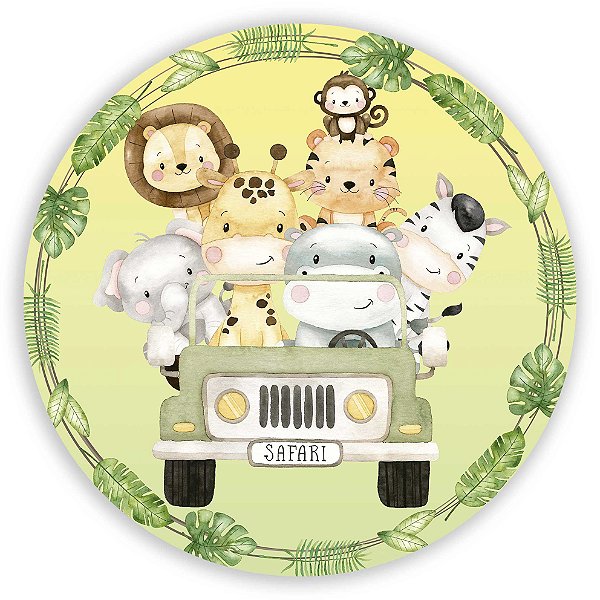 Painel de Mesa - Animais Safari - Sublimado 3D