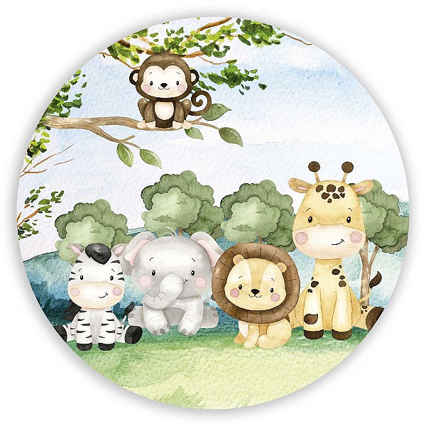 Painel de Mesa - Animais Safari - Sublimado 3D