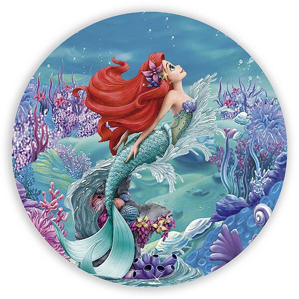 Painel de Mesa - Ariel Pequena Sereia - Sublimado 3D
