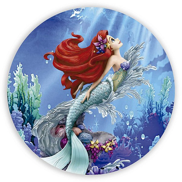 Painel de Mesa - Ariel Pequena Sereia - Sublimado 3D