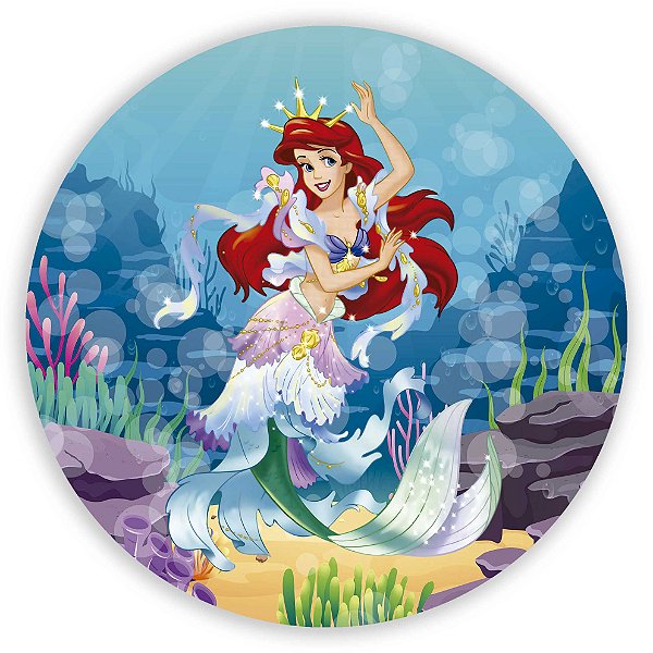 Painel de Mesa - Ariel Pequena Sereia - Sublimado 3D
