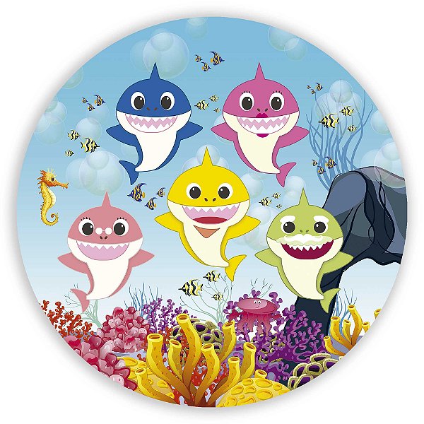 Painel de Mesa - Baby Shark - Sublimado 3D