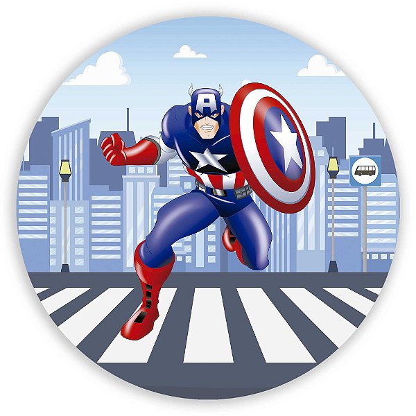 Painel de Mesa - Capitao America - Sublimado 3D