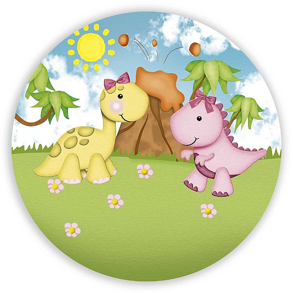 Painel de Mesa - DinoSauro Cute - Sublimado 3D