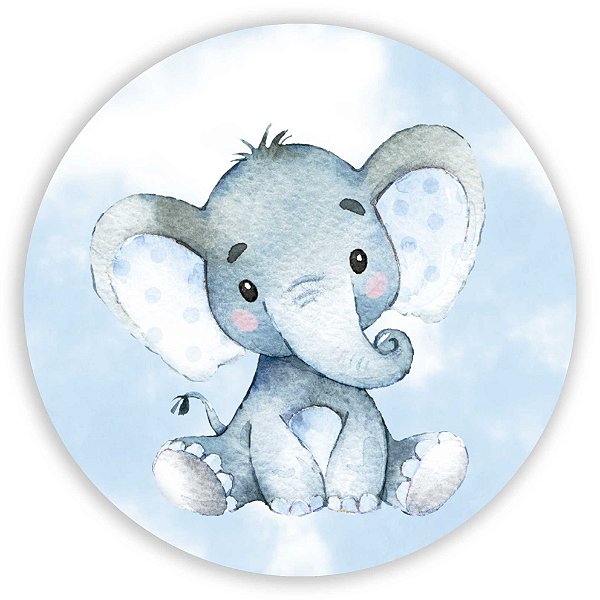 Painel de Mesa - Elefante Azul - Sublimado 3D