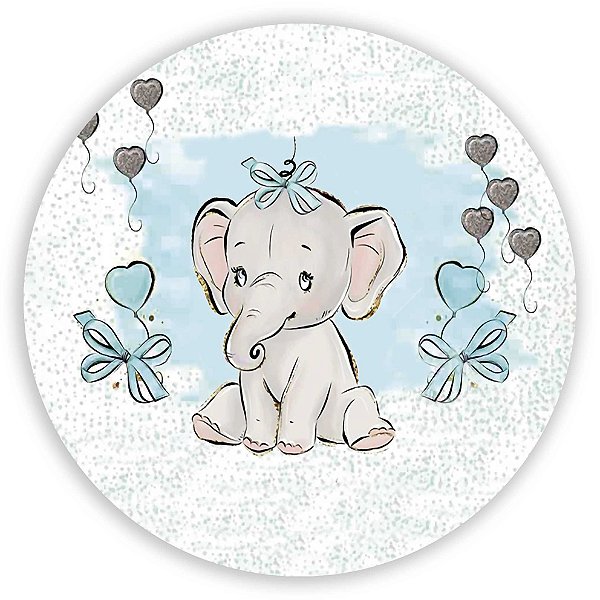 Painel de Mesa - Elefante Azul - Sublimado 3D