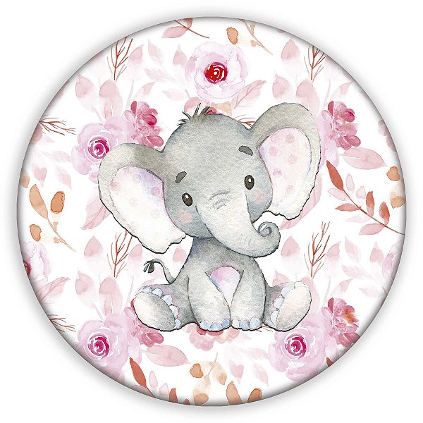 Painel de Mesa - Elefante Rosa - Sublimado 3D