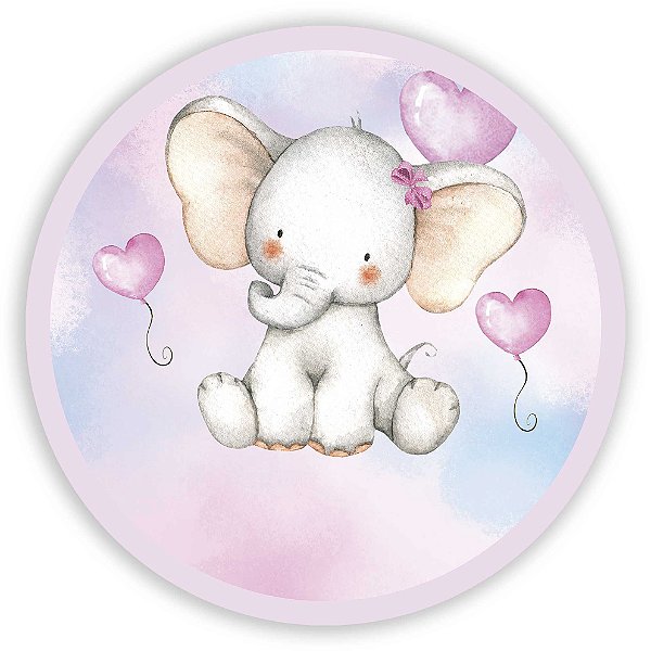 Painel de Mesa - Elefante Rosa - Sublimado 3D