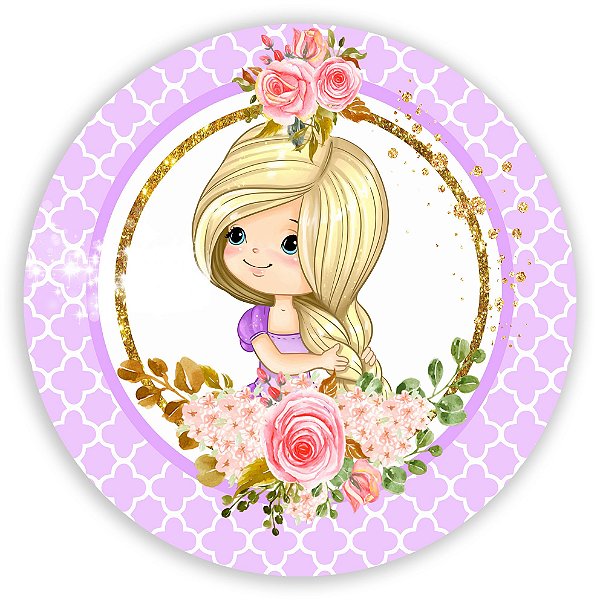 Painel de Mesa - Rapunzel Princesas - Sublimado 3D