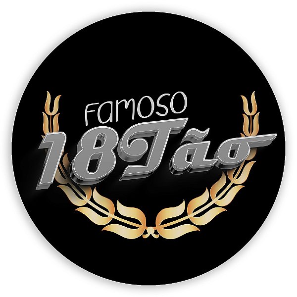 Painel de Mesa - 18 Anos Preto - Sublimado 3D