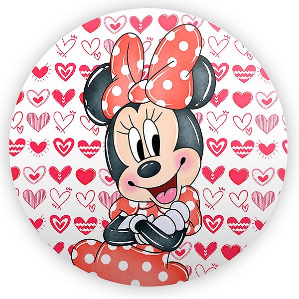 Painel de Mesa - Minnie Vermelha - Sublimado 3D