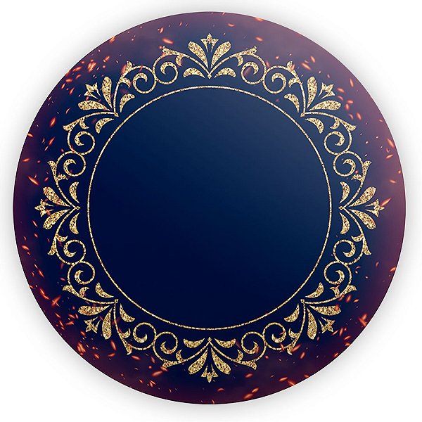 Painel de Mesa - Arabesco Faísca Azul - Sublimado 3D