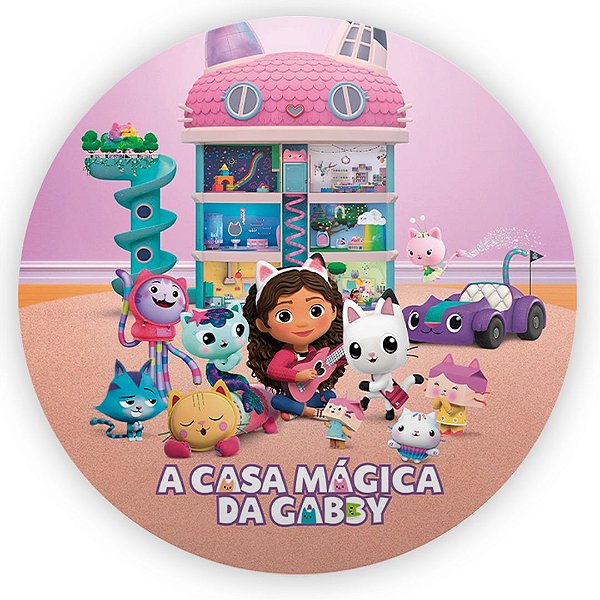 Painel Redondo - Casa Mágica da Gabby - Sublimado 3D