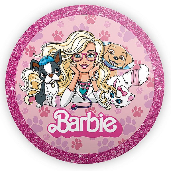 Painel Redondo - Barbie Pet - Sublimado 3D