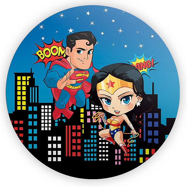 Painel Redondo - Herois - Sublimado 3D