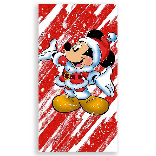 Faixa Lateral - Mickey Natal - Sublimado 3D