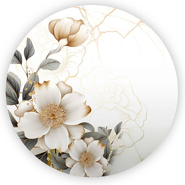 Painel Redondo - Floral - Sublimado 3D