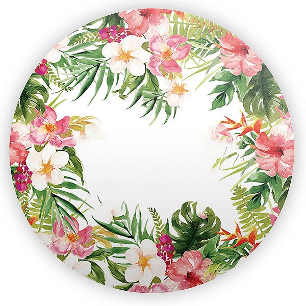 Painel Redondo - Floral - Sublimado 3D