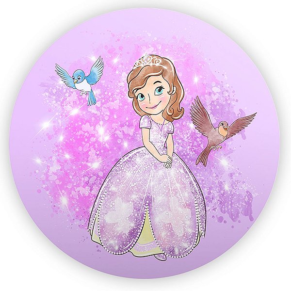 Painel Redondo - Princesa Sofia - Sublimado 3D