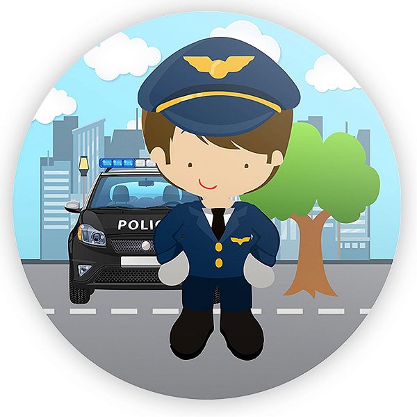 Painel de Mesa - Policia Baby - Sublimado 3D
