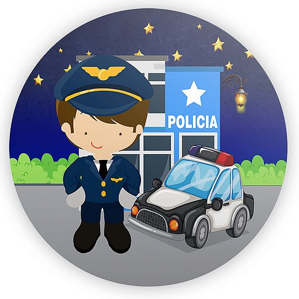 Painel de Mesa - Policia Baby - Sublimado 3D