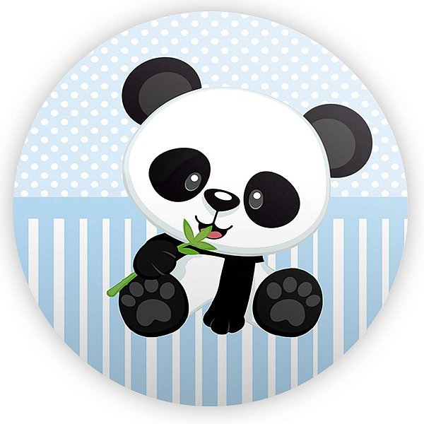 Painel Redondo - Panda Azul - Sublimado 3D
